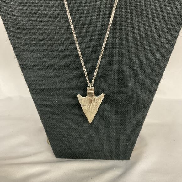RARE JAMES AVERY STERLING SILVER WRAPPED ARROWHEAD PENDANT CHAIN & BOX - Picture 3 of 8